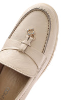 Kadın Krem Deri Comfort Loafer | Derimod Kadın Krem Deri Comfort Loafer | Derimod