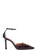 Women's Burgundy Ankle Buckle Thin Heel Patent Leather Shoes | Derimod Women's Burgundy Ankle Buckle Thin Heel Patent Leather Shoes | Derimod