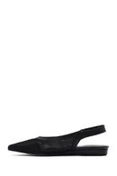 Women's Black Open Back Ballerinas | Derimod Women's Black Open Back Ballerinas | Derimod
