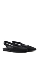 Women's Black Open Back Ballerinas | Derimod Women's Black Open Back Ballerinas | Derimod