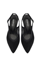 Women's Black Open Back Ballerinas | Derimod Women's Black Open Back Ballerinas | Derimod