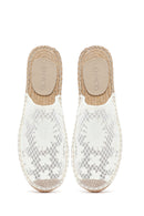 Women's Cream Patterned Espadrille Slippers | Derimod Women's Cream Patterned Espadrille Slippers | Derimod