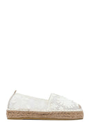 Kadın Krem Desenli Espadril | Derimod Kadın Krem Desenli Espadril | Derimod
