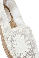 Kadın Krem Desenli Espadril | Derimod Kadın Krem Desenli Espadril | Derimod