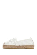 Kadın Krem Desenli Espadril | Derimod Kadın Krem Desenli Espadril | Derimod