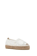 Kadın Krem Desenli Espadril | Derimod Kadın Krem Desenli Espadril | Derimod