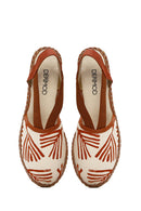 Kastamonu Taş Baskı Kadın Taba Desenli Espadril | Derimod Kastamonu Taş Baskı Kadın Taba Desenli Espadril | Derimod