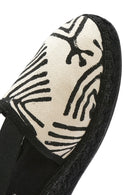 Kastamonu Stone Print Women's Black Patterned Espadrilles | Derimod Kastamonu Stone Print Women's Black Patterned Espadrilles | Derimod