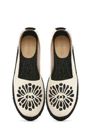 Kastamonu Stone Print Women's Black Patterned Espadrilles | Derimod Kastamonu Stone Print Women's Black Patterned Espadrilles | Derimod