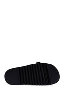 Women's Black Buckle Leather Slippers | Derimod Women's Black Buckle Leather Slippers | Derimod