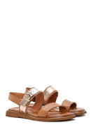 Women's Brown Buckled Leather Sandals | Derimod Women's Brown Buckled Leather Sandals | Derimod