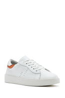 Kadın Beyaz Bağcıklı Deri Sneaker | Derimod Kadın Beyaz Bağcıklı Deri Sneaker | Derimod