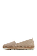 Kadın Bej Süet Deri Comfort Loafer | Derimod Kadın Bej Süet Deri Comfort Loafer | Derimod