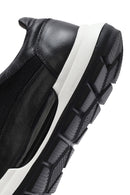 Erkek Siyah Bağcıklı Deri Sneaker | Derimod Erkek Siyah Bağcıklı Deri Sneaker | Derimod