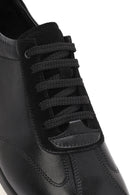 Erkek Siyah Bağcıklı Kalın Tabanlı Deri Sneaker | Derimod Erkek Siyah Bağcıklı Kalın Tabanlı Deri Sneaker | Derimod