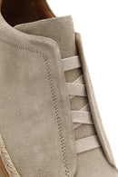 Men's Beige Suede Leather Sneaker | Derimod Men's Beige Suede Leather Sneaker | Derimod