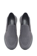 Erkek Gri Kalın Tabanlı Nubuk Deri Comfort Loafer | Derimod Erkek Gri Kalın Tabanlı Nubuk Deri Comfort Loafer | Derimod