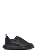 Erkek Siyah Bağcıklı Kalın Tabanlı Deri Sneaker | Derimod Erkek Siyah Bağcıklı Kalın Tabanlı Deri Sneaker | Derimod