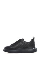 Erkek Siyah Bağcıklı Kalın Tabanlı Deri Sneaker | Derimod Erkek Siyah Bağcıklı Kalın Tabanlı Deri Sneaker | Derimod