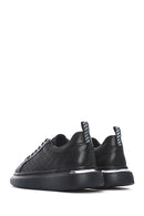 Erkek Siyah Bağcıklı Kalın Tabanlı Deri Sneaker | Derimod Erkek Siyah Bağcıklı Kalın Tabanlı Deri Sneaker | Derimod