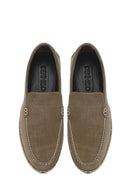 Erkek Bej Süet Deri Espadril | Derimod Erkek Bej Süet Deri Espadril | Derimod