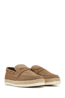 Erkek Bej Süet Deri Casual Loafer | Derimod Erkek Bej Süet Deri Casual Loafer | Derimod