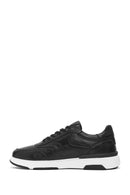 Erkek Siyah Bağcıklı Deri Sneaker | Derimod Erkek Siyah Bağcıklı Deri Sneaker | Derimod