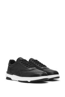 Erkek Siyah Bağcıklı Deri Sneaker | Derimod Erkek Siyah Bağcıklı Deri Sneaker | Derimod