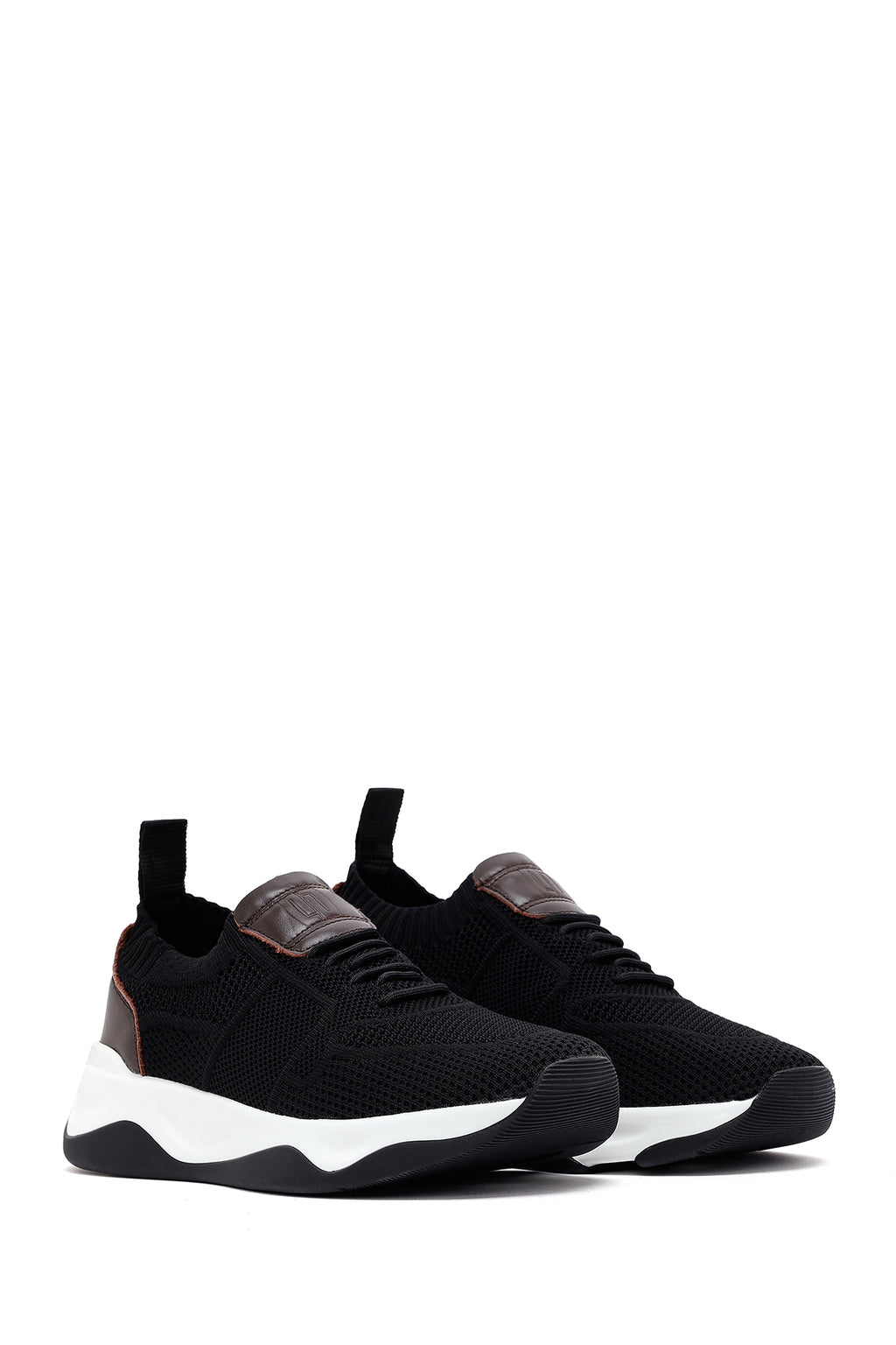 Derimod Zero Erkek Siyah Kalın Tabanlı Kumaş Sneaker