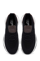 Derimod Zero Men's Black Thick Soled Fabric Sneaker | Derimod Derimod Zero Men's Black Thick Soled Fabric Sneaker | Derimod