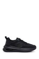 Erkek Siyah Bağcıklı Kalın Tabanlı Kumaş Sneaker | Derimod Erkek Siyah Bağcıklı Kalın Tabanlı Kumaş Sneaker | Derimod