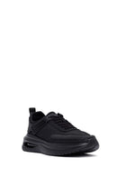 Erkek Siyah Bağcıklı Kalın Tabanlı Kumaş Sneaker | Derimod Erkek Siyah Bağcıklı Kalın Tabanlı Kumaş Sneaker | Derimod