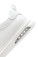 Men's White Lace-up Leather Sneaker | Derimod Men's White Lace-up Leather Sneaker | Derimod