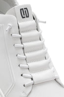Men's White Lace-up Leather Sneaker | Derimod Men's White Lace-up Leather Sneaker | Derimod