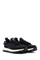 Derimod Zero Men's Black Lace-Up Thick-Sole Fabric Sneaker | Derimod Derimod Zero Men's Black Lace-Up Thick-Sole Fabric Sneaker | Derimod