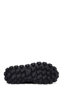 Derimod Zero Men's Black Lace-Up Thick-Sole Fabric Sneaker | Derimod Derimod Zero Men's Black Lace-Up Thick-Sole Fabric Sneaker | Derimod