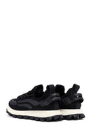 Derimod Zero Men's Black Lace-Up Thick-Sole Fabric Sneaker | Derimod Derimod Zero Men's Black Lace-Up Thick-Sole Fabric Sneaker | Derimod