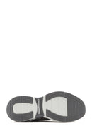 Men's Grey Lace-Up Thick-Sole Fabric Sneakers | Derimod Men's Grey Lace-Up Thick-Sole Fabric Sneakers | Derimod