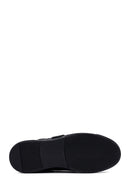 Men's Black Lace-up Thick-Sole Leather Sneaker | Derimod Men's Black Lace-up Thick-Sole Leather Sneaker | Derimod