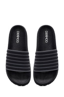 Men's Black Slippers | Derimod Men's Black Slippers | Derimod