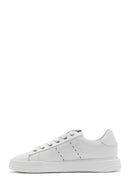 Erkek Beyaz Bağcıklı Deri Sneaker | Derimod Erkek Beyaz Bağcıklı Deri Sneaker | Derimod