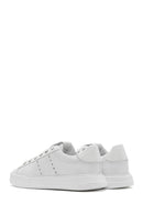Erkek Beyaz Bağcıklı Deri Sneaker | Derimod Erkek Beyaz Bağcıklı Deri Sneaker | Derimod
