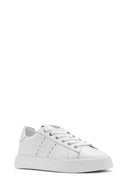 Erkek Beyaz Bağcıklı Deri Sneaker | Derimod Erkek Beyaz Bağcıklı Deri Sneaker | Derimod