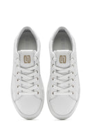 Erkek Beyaz Bağcıklı Deri Sneaker | Derimod Erkek Beyaz Bağcıklı Deri Sneaker | Derimod