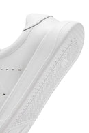 Erkek Beyaz Bağcıklı Deri Sneaker | Derimod Erkek Beyaz Bağcıklı Deri Sneaker | Derimod