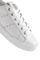 Erkek Beyaz Bağcıklı Deri Sneaker | Derimod Erkek Beyaz Bağcıklı Deri Sneaker | Derimod