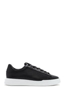 Erkek Siyah Bağcıklı Deri Sneaker | Derimod Erkek Siyah Bağcıklı Deri Sneaker | Derimod