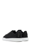Erkek Siyah Bağcıklı Deri Sneaker | Derimod Erkek Siyah Bağcıklı Deri Sneaker | Derimod