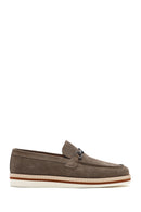 Erkek Vizon Süet Deri Casual Loafer | Derimod Erkek Vizon Süet Deri Casual Loafer | Derimod