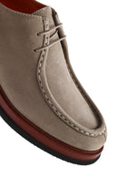 Men's Mink Lace-Up Nubuck Leather Casual Shoes | Derimod Men's Mink Lace-Up Nubuck Leather Casual Shoes | Derimod